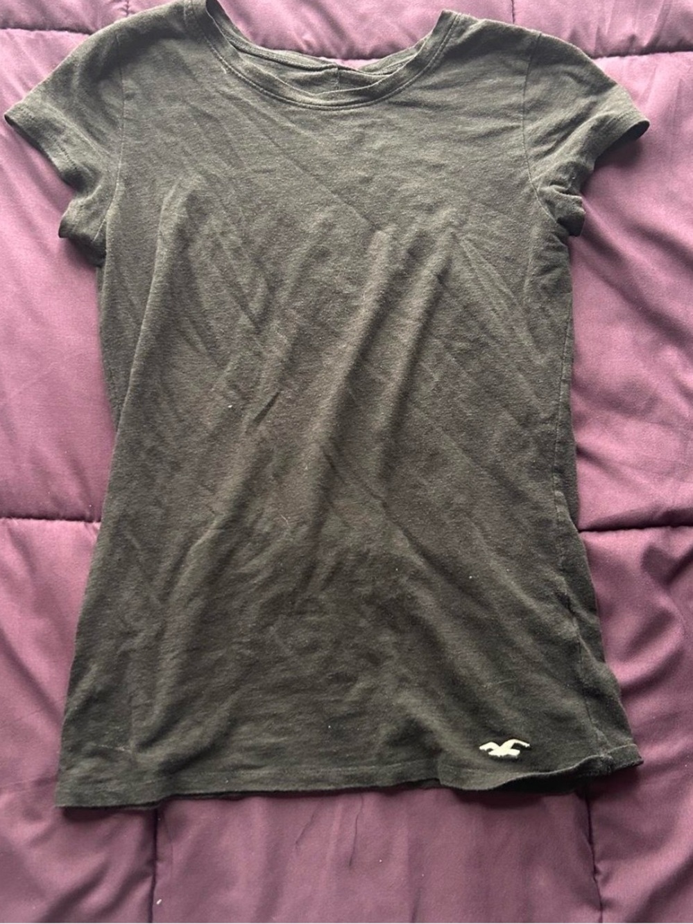 vintage y2k hollister basic black fitted tee